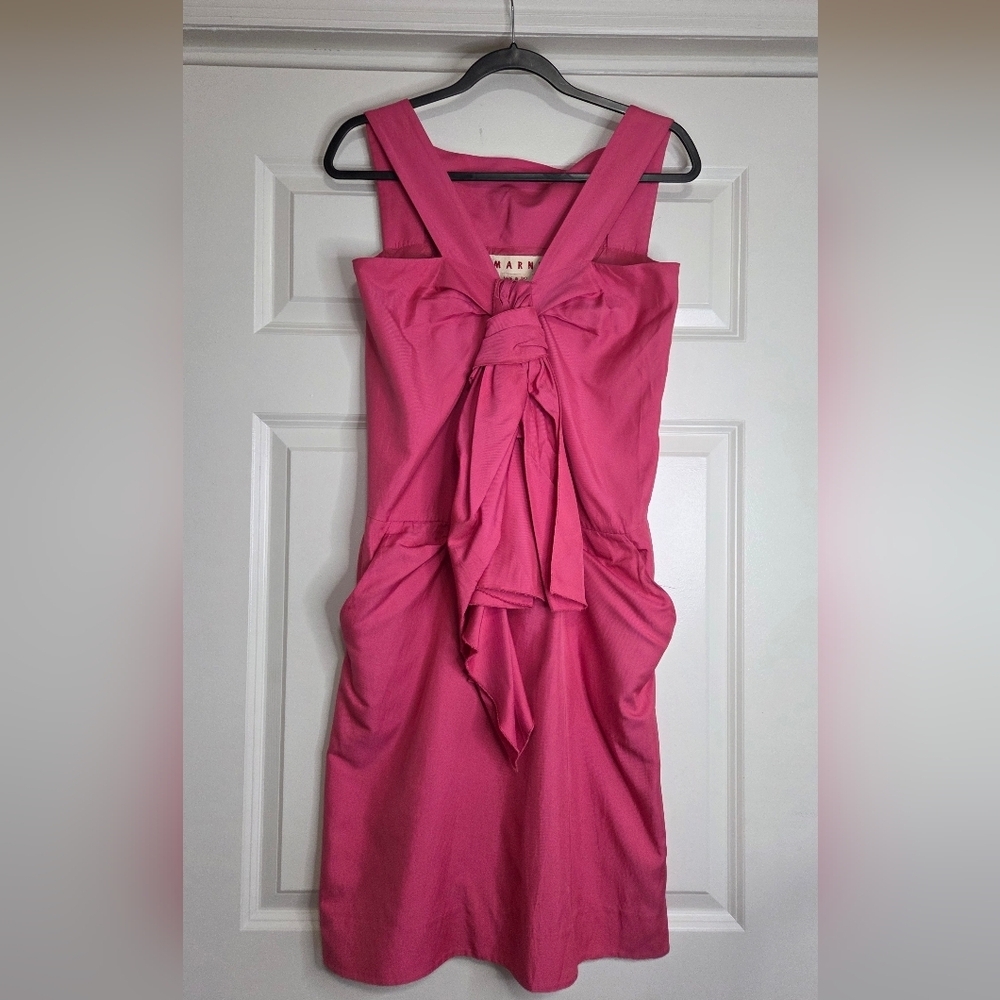 Marni Fuchsia Taffeta Cocktail Dress - Size 2 (EU 38)
